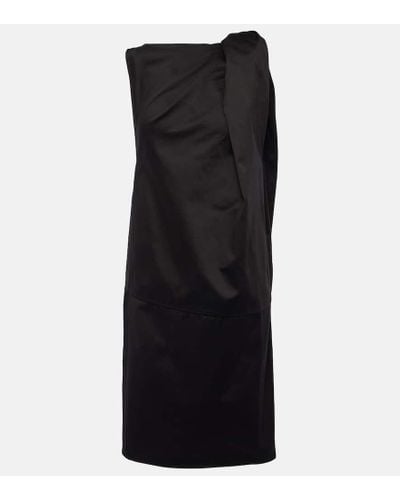 Totême Cotton And Linen Minidress - Black