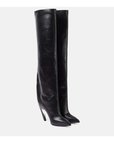 Alexander McQueen Leather Knee-high Boots - Black