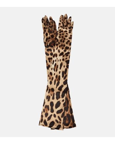 Dolce & Gabbana X Kim Kardashian – Gants en soie melangee - Marron