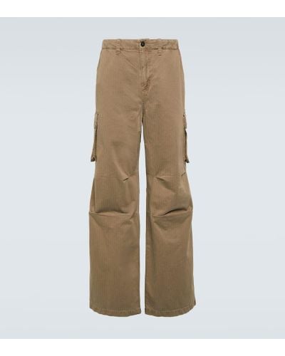 Our Legacy Mount Herringbone Cotton Cargo Pants - Natural