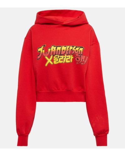 JW Anderson Hoodie x Run Hany aus Baumwolle - Rot