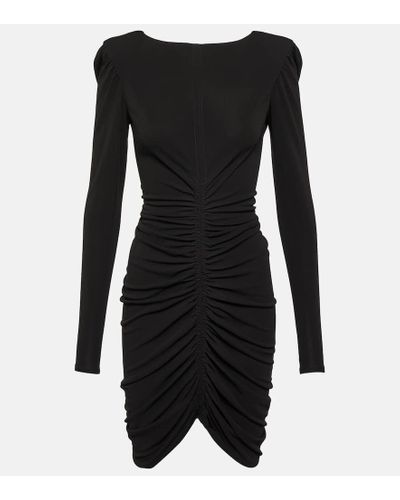 Givenchy Vestido corto de crepe fruncido - Negro