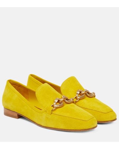 Tory Burch Jessa Suede Loafers - Yellow