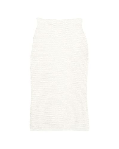 Dorothee Schumacher Modern Textures Crochet Pencil Skirt - White