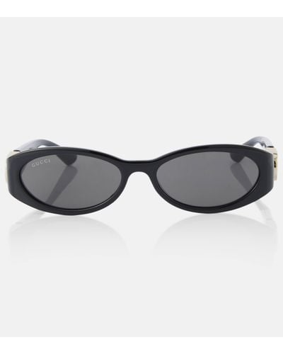 Gucci Interlocking G Oval Sunglasses - Grey