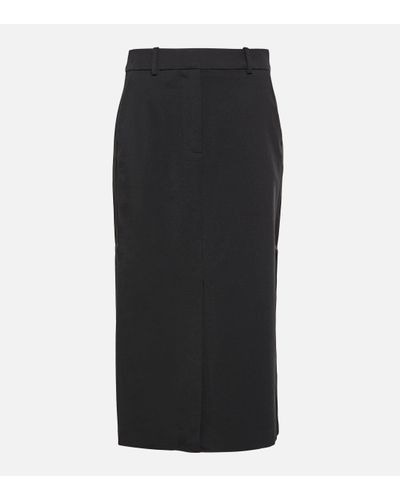 Co. Wool-blend Pencil Skirt - Black