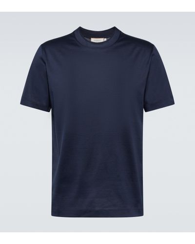 Canali T-shirt en coton - Bleu