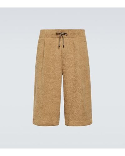 Dries Van Noten Jute-blend Shorts - Natural
