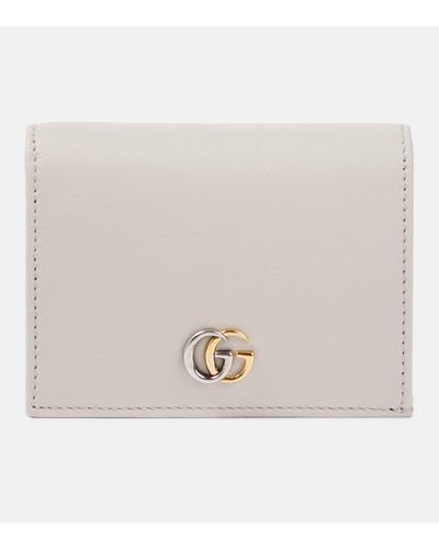 Gucci Porte-cartes GG Marmont en cuir - Neutre