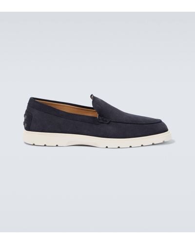 Tod's Suede Leather Loafers - Blue