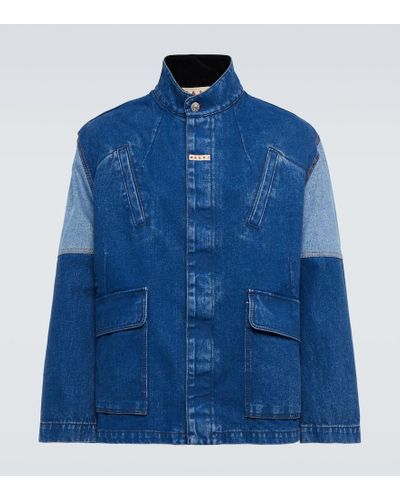 Marni Paneled Denim Jacket - Blue