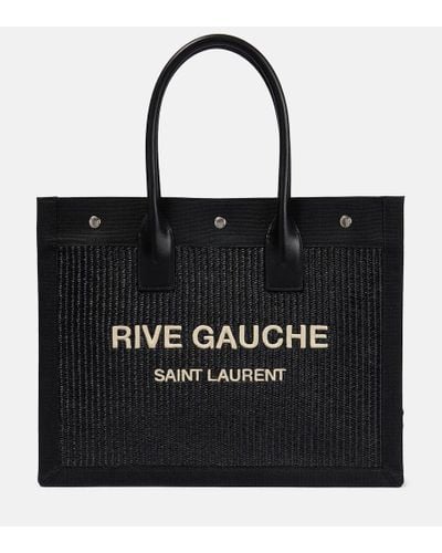 Saint Laurent 'noe Rive Gauche' Shopper Bag - Black
