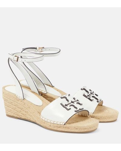 Tory Burch Espadrillas Ines in pelle con zeppa - Metallizzato