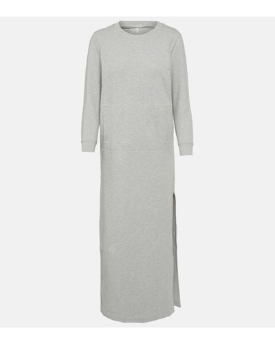 Norma Kamali Cotton-blend Jersey Midi Dress - Grey