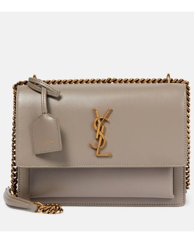 Saint Laurent Women's Sunset Small Chain Bag in Smooth Leather - Jaune Pale