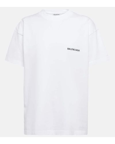 Balenciaga Large Logo Cotton T-shirt - White