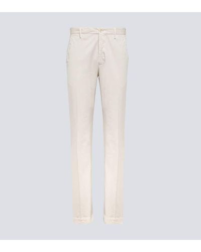 Incotex Cotton Straight Pants - Natural