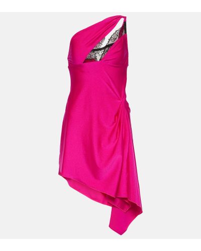 Coperni Vestido corto asimetrico - Rosa