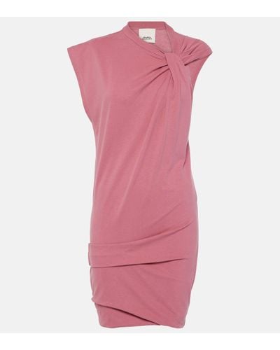Isabel Marant Leanyga Draped Cotton Minidress - Pink