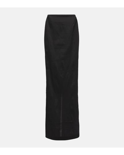 Alaïa Knit Maxi Skirt - Black