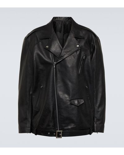 Rick Owens Jumbo Luke Stooges Leather Jacket - Black