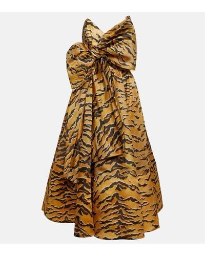 Zimmermann Matchmaker Animal-print Silk Maxi Dress - Metallic