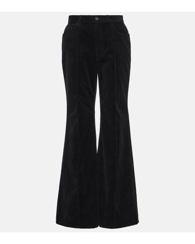 Polo Ralph Lauren Cotton Velvet Flared Trousers - Black