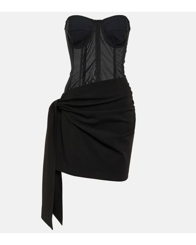 Dolce & Gabbana Robe bustier asymetrique - Noir