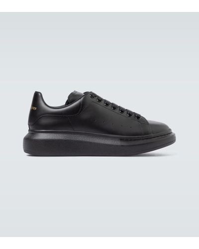 Alexander McQueen Sneakers Oversized aus Leder - Schwarz