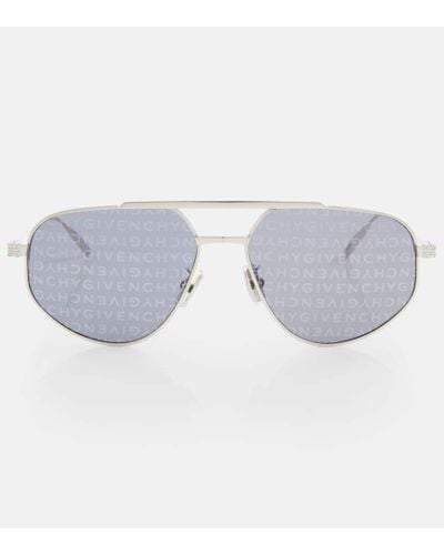 Givenchy Gvspeed Logo Aviator Sunglasses - Gray