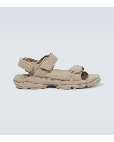 Balenciaga Tourist Faux Leather Sandals - White