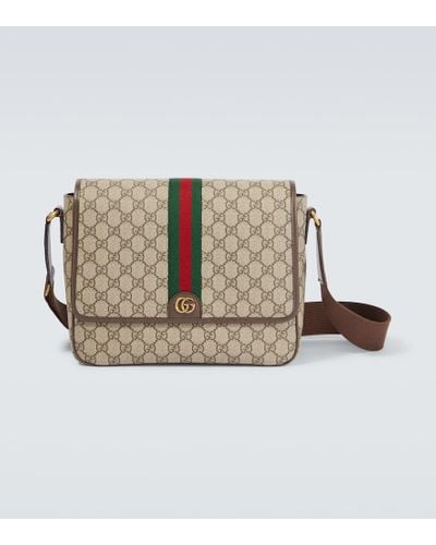 Gucci Messenger Bag Ophidia Medium GG aus Canvas - Braun