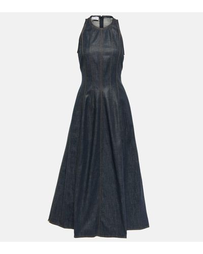 Brunello Cucinelli Denim Maxi Dress - Blue