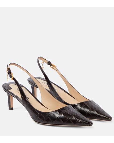 Tom Ford Leather Slingback Court Shoes - Brown