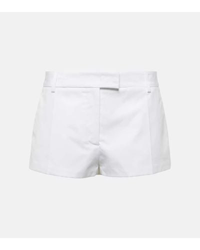 Valentino Shorts de popelin de algodon - Blanco