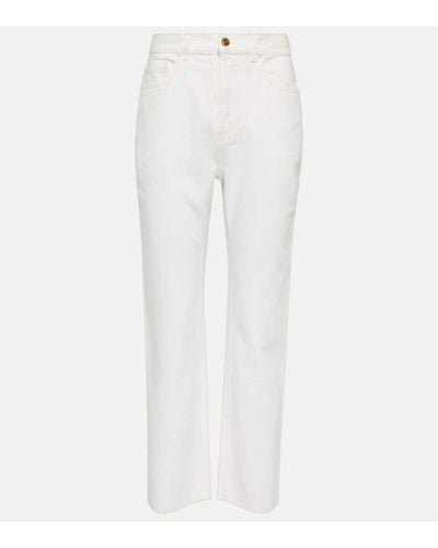 Chloé High-Rise Straight Jeans - Weiß