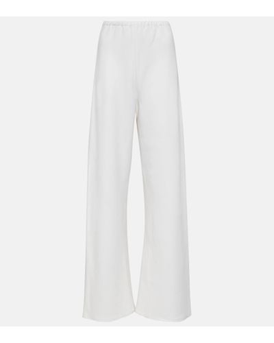 Wardrobe NYC Pantalon ample en laine melangee - Blanc