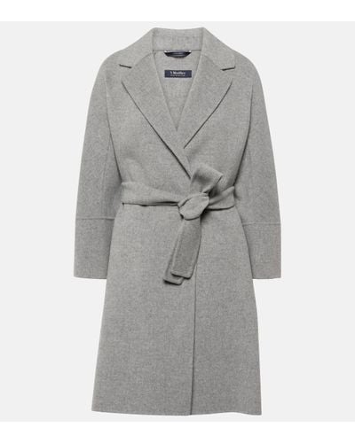 Max Mara Wool Wrap Coat - Grey