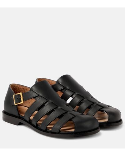 Loewe Campo Leather Sandals - Black