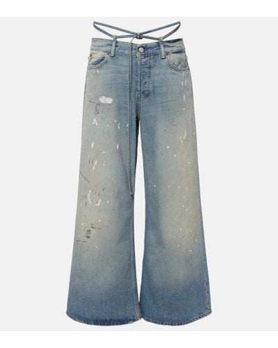 Acne Studios Low-Rise Flared Jeans Trafalgar - Blau