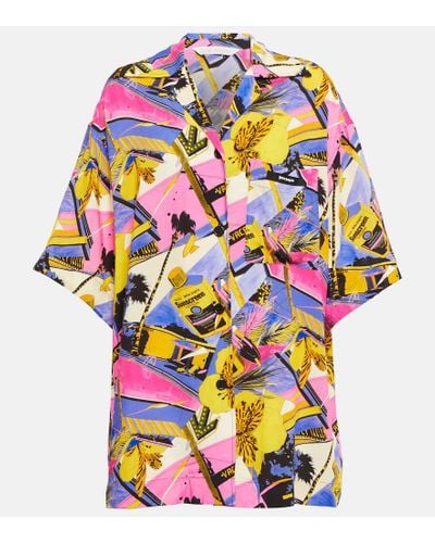 Palm Angels Camisa bowling estampada - Multicolor