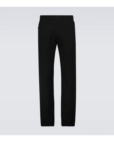 Moncler Pantalones de chandal de forro polar de algodon cepillado - Negro