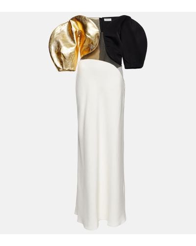 Gabriela Hearst Hyacinth Off-shoulder Silk Gown - White