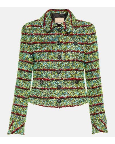 Gucci Jacke aus Tweed - Grün