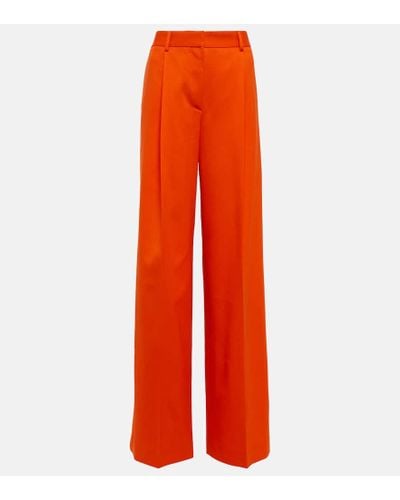 Altuzarra Pantaloni a vita alta Dale in lana - Arancione