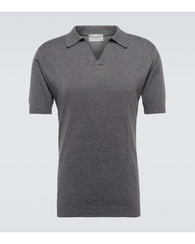 John Smedley Noah Cotton Polo Shirt - Gray
