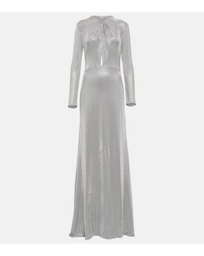 Costarellos Cutout Gown - Gray