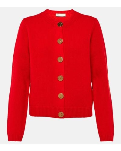 Tory Burch Cardigan aus Wolle - Rot