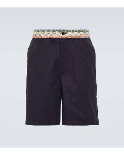 Missoni Shorts en mezcla de algodon con zigzag - Azul