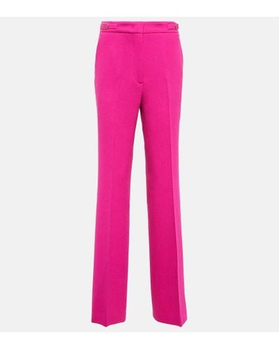 Gabriela Hearst Vesta High-rise Flared Wool Pants - Pink